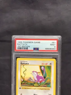 Pokemon Cards: Base Set 1st Edition Common: Rattata 61/102 PSA 9 - Image 3