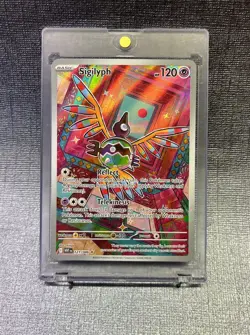 Pokemon TCG Sigilyph 121/086 Sv: White Flare Illustration Rare Full Art Holo NM - Image 1