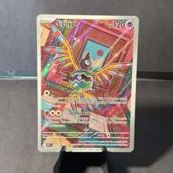 Pokemon TCG Sigilyph 121/086 Sv: White Flare Illustration Rare Full Art Holo NM - Image 1