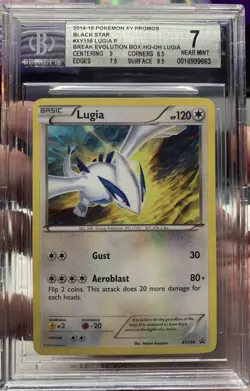 2016 POKEMON XY PROMO BREAK EVOLUTION BOX LUGIA #XY156 HOLO PROMO BGS 7 - Image 1