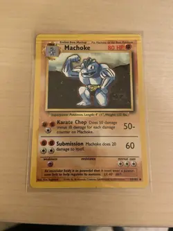 Crimp Error Machoke Base Set 34/102 Pokemon Card - Image 1