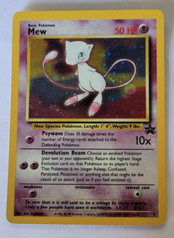 Pokemon Card Mew Holographic Black Star Promo #9 Card WOTC 1999-2000 NM - Image 1