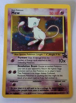 Pokemon Card Mew Holographic Black Star Promo #9 Card WOTC 1999-2000 NM - Image 5