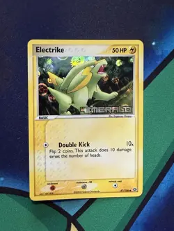 Electrike EX Emerald 47/106 Reverse Holo Stamped Pokemon Card NM - Image 1