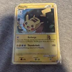 Pikachu Blackstar Promo HGSS03 Pokemon Card Damaged - Image 1