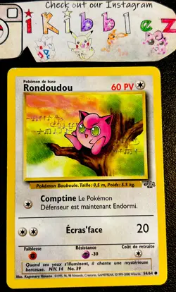 French Jigglypuff Rondoudou 54/64 MP Jungle Pokemon Card! - Image 1