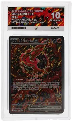 Pokemon TCG Oricorio 204 Black Star Promo - Mega Charizard UPC Promo - ACE 10 - Image 1