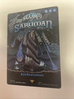MTG Storm of Saruman (Borderless Poster) - The Lord of the Rings (LTR) NM - Image 1