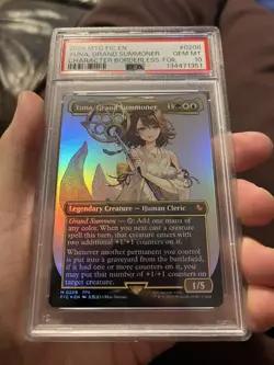 MTG Final Fantasy Borderless Foil Yuna Grand Summoner PSA 10 GEM MINT SP MYTHIC - Image 1