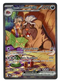 Pokemon Destined Rivals Arven's Mabosstiff EX 235/182 Special Illustration Rare - Image 1
