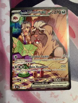 Arven's Mabosstiff ex 235/182 Destined Rivals Special Illustration Rare Pokemon - Image 1