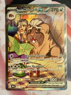 Arven's Mabosstiff ex 235/182 Destined Rivals Special Illustration Rare Pokemon - Image 2