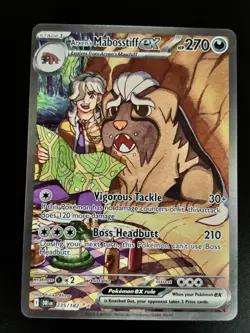 Arven's Mabosstiff ex 235/182 Destined Rivals Special Illustration Rare Pokemon - Image 1