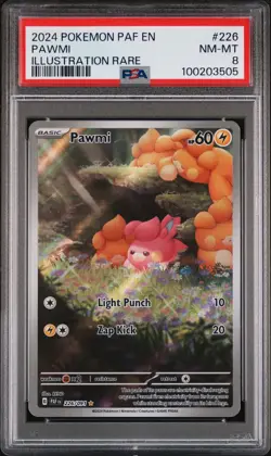 2024 POKEMON PAF EN-PALDEAN FATES ILLUSTRATION RARE #226 PAWMI PSA 8 - Image 1
