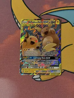 Pokemon TCG Raichu Alolan Raichu-GX 54/236 Unified Minds Holo NM - Image 1