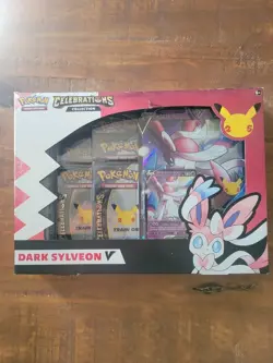 Pokemon TCG: Celebrations Collection Box [Dark Sylveon V ) Little Tear On Box 820650809392 - Image 1