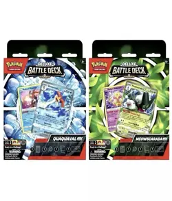Set of 2 Pokemon TCG ex Deluxe Battle Deck Meowscarada & Quaquaval Sealed - Image 1