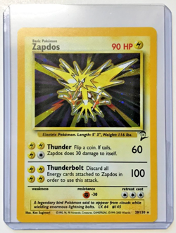 Pokemon Base 2 Zapdos 20/130 Foil Holo Rare 90 HP NMM Unplayed WOTC 2000 - Image 2