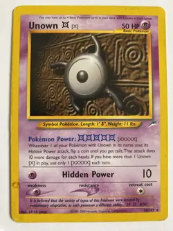 Lot of 2 Pokemon Unown Non-Holo 30/105 [X] and 33/75 [A] - VG/NrMint - Image 1