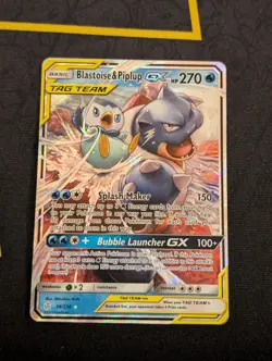 Pokemon TCG - Blastoise And Piplup Tag Team GX - Cosmic Eclipse 38/236 - Image 1