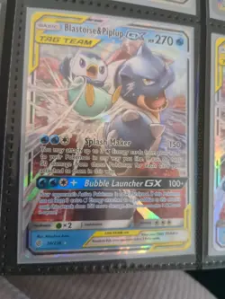 Pokemon TCG Blastoise and Piplup GX Tag Team #38/236 Cosmic Eclipse NM+ - Image 4