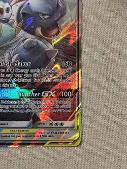 Blastoise and Piplup Pokemon TCG Holo Card 38/236 GX Tag Team Cosmic Eclipse - Image 4