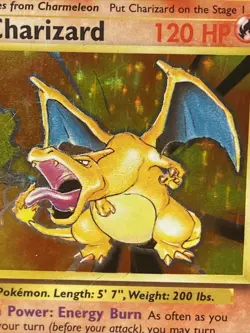 Pokemon TCG Charizard 004/102 Base Set Unlimited Holo Rare Vintage 1999 - Image 2