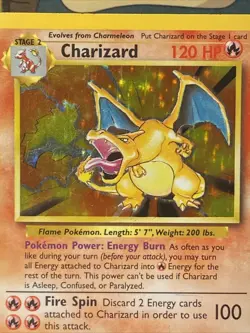 Pokemon TCG Charizard 004/102 Base Set Unlimited Holo Rare Vintage 1999 - Image 3