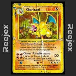 Charizard - 4/102 - Holo Rare - Base Set - Pokemon Card - HP - Portuguese - Image 1