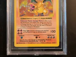 🔥 1999 POKEMON BASE SET SHADOWLESS CHARIZARD #4 HOLO RARE NEAR MINT + BGS 7.5 - Image 3