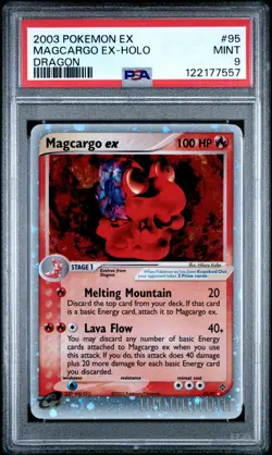 2003 POKEMON EX DRAGON #95 MAGCARGO EX-HOLO PSA 9 - Image 1