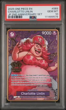 2025 ONE PIECE JPN 2ND ANV SET #069 CHARLOTTE LINLIN PSA 10 - Image 1