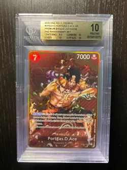 2025 ONE PIECE PROMOS PREM BANDAI JPN 2ND ANV SET PORTGAS.D.ACE SR BGS 10 - Image 1