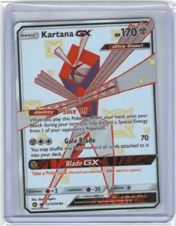 Pokemon TCG Kartana GX Hidden Fates Holo Full Art Ultra Rare Card SV73/SV94 - Image 1