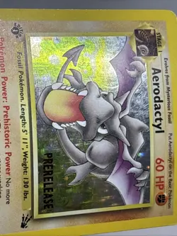 Aerodactyl Fossil 1st Edition (Prerelease) 1/62 Wotc Promo Holo Rare 1999 MP+ - Image 3