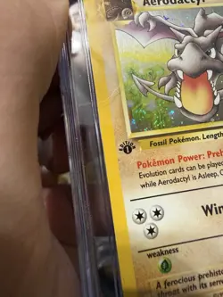 1st Edition Aerodactyl 1/62 Prerelease Fossil Holo Pokemon [CGC 8] - Image 3