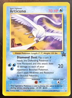 Pokemon TCG Articuno #22 Black Star Promo WOTC Movie Promo Aoki Error Card - Image 2