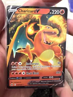 Pokemon TCG Charizard v Crown Zenith Holo Ultra Rare Card 018/159 - Image 1