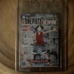 One Piece Monkey D Luffy College Basketball Voyage Promo Card SEALED RUTGERS - Image 1