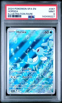 2024 PSA 9 Pokemon Shrouded Fable Horsea Illustration Rare IR 067/064 Card Mint - Image 1