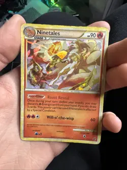 Pokemon Ninetales TCG HeartGold SoulSilver Card 7/123 Rare Holo - Image 1