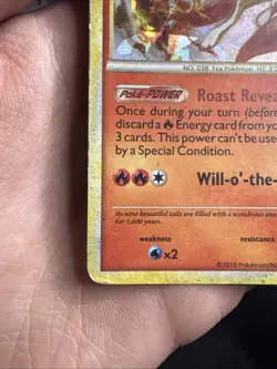 Pokemon Ninetales TCG HeartGold SoulSilver Card 7/123 Rare Holo - Image 2