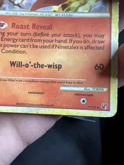 Pokemon Ninetales TCG HeartGold SoulSilver Card 7/123 Rare Holo - Image 3