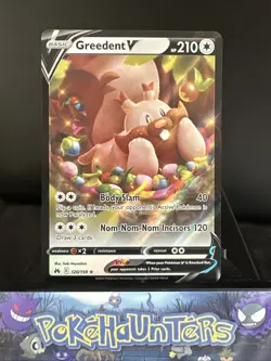Pokemon Card Greedent V 120/159 Half Art Crown Zenith Near Mint - Image 1