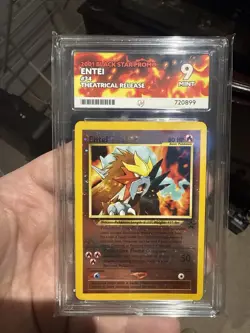 ACE 9 Entei 34 Black Star Promo Reverse Holo Pokemon Card WOTC 2001 - Mint - Image 1