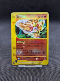 Entei 10/147 Aquapolis Reverse Holo Rare Pokemon Card WOTC Played - Image 1