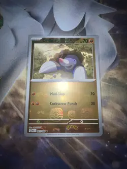 Pokemon TCG Drilbur Black Bolt Master ball Reverse Holo Card 045/086 - Image 1