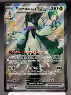 Meowscarada ex SVP078 - Shiny Promo - Paldean Fates Pokemon Card NM - Image 1