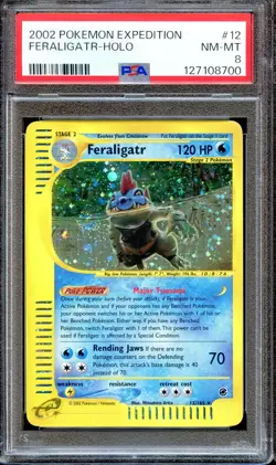 PSA 8 Feraligatr 12/165 Expedition E Series 2002 Pokemon Card Holo NEAR MINT - Image 1