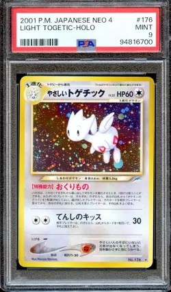 PSA 9 Light Togetic Neo 4 #176 Destiny Japanese Pokemon Card MINT Holo - Image 1